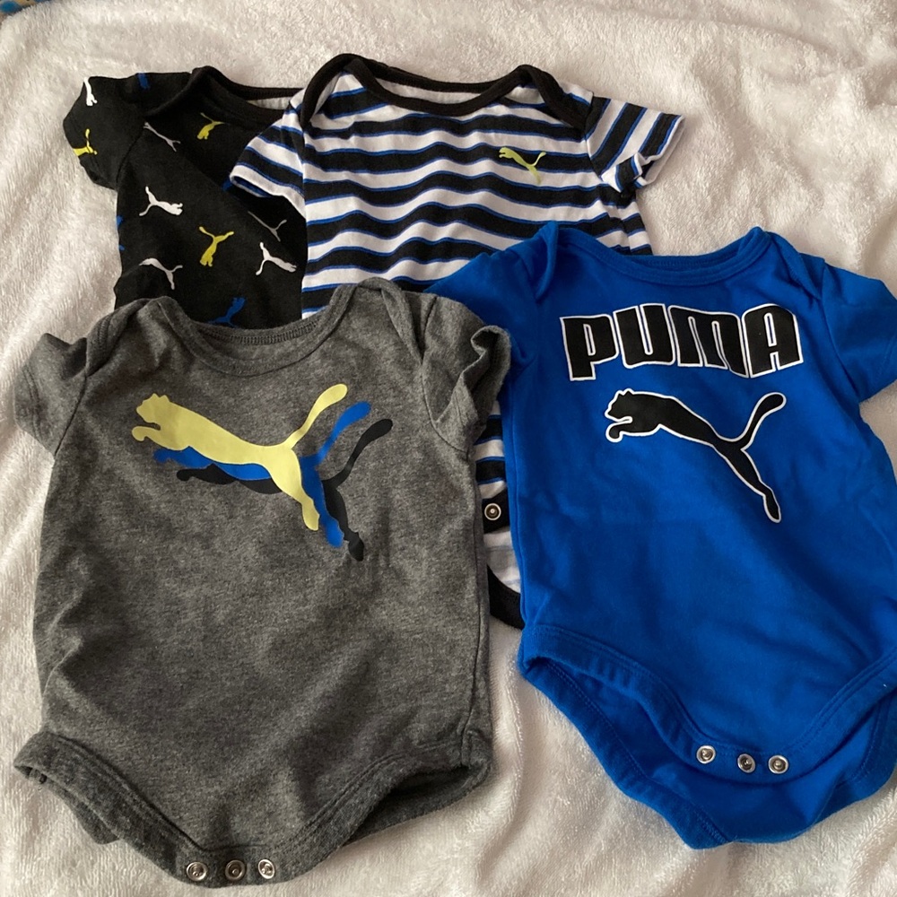 3 for $16 Set of 4 Puma Boy Bodysuit Set